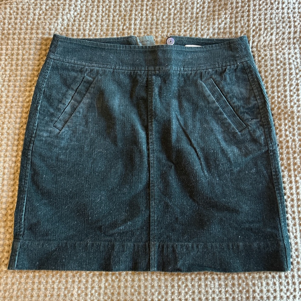 LOFT Forest Green Corduroy Mini Skirt